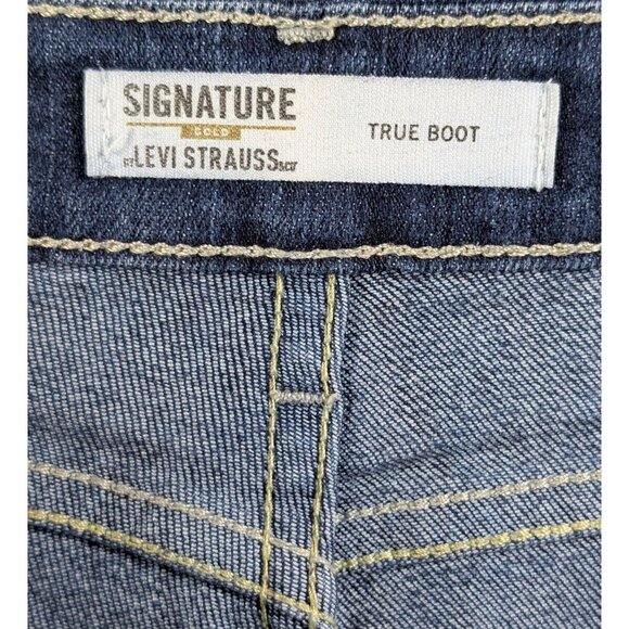 Levi Strauss Gold Signature Boot Cut Jeans Womens Size 12 Dark Blue Levi's Denim - Picture 3 of 5